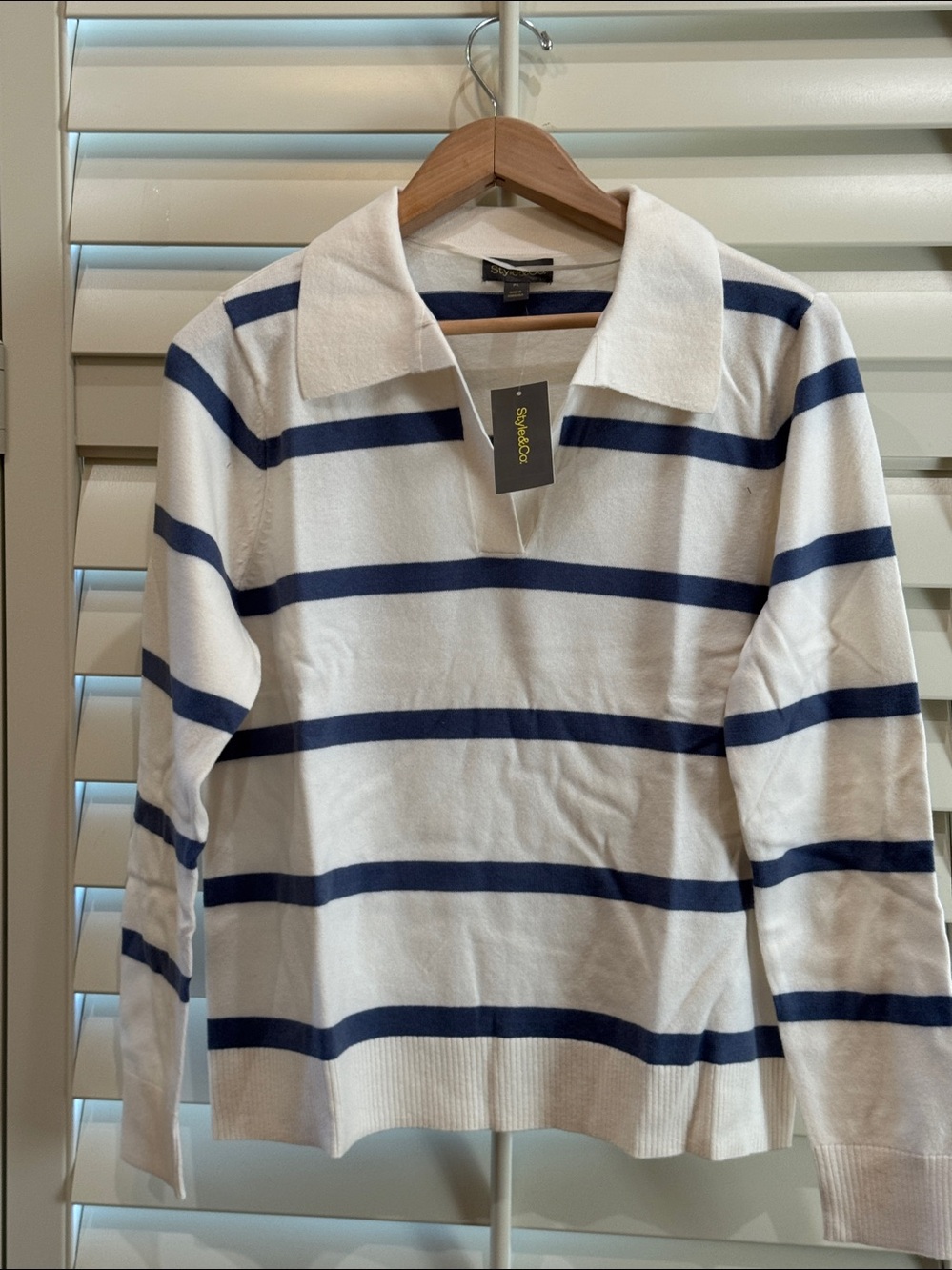 Style & Co. Petite Johnny Sweater